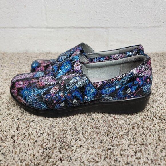 Alegria Lauryn Loafer Womens 8 - 8.5 Leather Clog Nurse Comfort Shoe Workwear - Picture 3 of 7